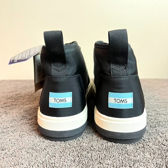 Toms Womens Size 9 Black Twill High Top Lug Sole‎ Platform Sneakers Shoes - Picture 6 of 14